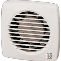 Soler & Palau muurventilator, 80m3/h, 230V, 9W, aansluitklem, vaste instelling, lichtnet, hxb 121.5x121.5mm, inbouw 75mm, wit IP44