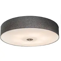 QAZQA Landelijke plafondlamp wit 70 cm - Drum Jute