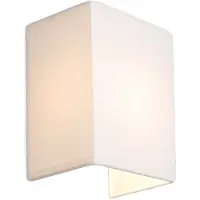 QAZQA Landelijke wandlamp wit met stoffen kap - Vete