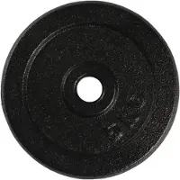 VirtuFit Gietijzeren Halterschijf - Halter gewicht - 30 mm - 5 kg - Zwart