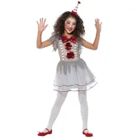 Smiffys Vintage clown horror jurkje (rood en grijs, S 4/6 jaar)