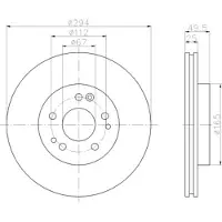 Hella 8DD 355 103-031 Remschijf