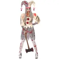 Atosa Bloody Arlequin Costume Goud M-L Kinderen