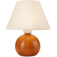 Lamkur Tafellamp Gill, hout donker, Woon-/ Eetkamer, Hout, Modern, tafellamp