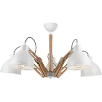 Lamkur Plafondlamp Skansen, dimbaar, hout licht, Woon-/ Eetkamer, Hout, Industrieel design, plafondlamp hout