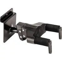 Hercules Stands HCGSP-39SB+ gitaarwandhouder, AGS Plus, kort, voor Slatwall 16 mm