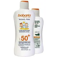 Babaria Sun Protective Milk F-50 200ml+after Sun 100ml Gift Transparant Man