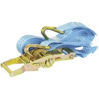 Carpoint Spanband met Ratel en Haken 7 Meter – 1000 kg Belastbaar – TÜV/GS Gekeurd – Sterke Transportband – Voor Aanhanger, Motor en Ladingzekering