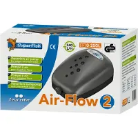 Superfish Aquarium Luchtpomp Air-Flow 2 Zwart 240 L/h