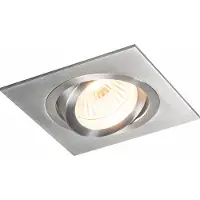 QAZQA Moderne inbouwspot staal kantelbaar GU10 50mm - Lock 1