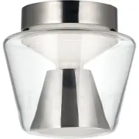 SERIEN LIGHTING Plafondlamp , dimbare, Metallic, Woonkamer, Glas