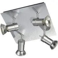 Philips Plafondspot Carrea 4-lichts rvs