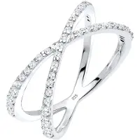 Elli Ring zilver / transparant