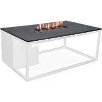 Cosi Vuurtafel Loft 120 x 80 cm white frame black top