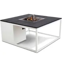 Cosi Vuurtafel Loft 100 x 100 cm white frame black top