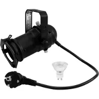 Steinigke Showtechnic EUROLITE PAR-16 spot zwart, GU10, 6.400 K