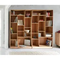 DELIFE Staande-kast Live-Edge 242 cm acacia natuur 2er Set
