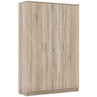 Molecule Kleerkast met 3 deuren in sonoma houtlook modern ontwerp 120x180x54