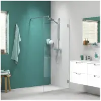 Sealskin Inloopdouche i am type a3 100x200 cm helder glas antikalk rvs look