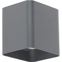 QAZQA Moderne wandlamp donkergrijs incl. LED IP54 vierkant - Evi