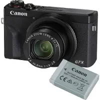 Canon PowerShot G7X Mark III + Exra Batterij - Zwart