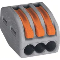 Wago borne de connexion 3 x 4mm² souples ou rigides (par 40)