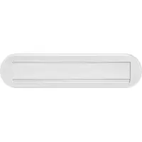 Intersteel Brievenbus ovaal met klep/regenrand rvs geborsteld 340 x 76 mm