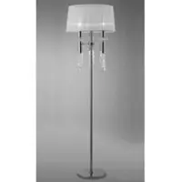 MANTRA Vloerlamp Lilja, chroom / zilver, Woon-/ Eetkamer, Kristal, Modern, vloerlamp