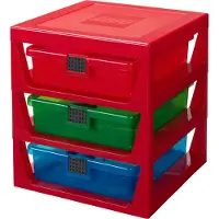 LEGO Iconic 3-Lades Opbergrek ROOD