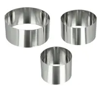 Metaltex Dessertringenset 6/8/10 cm RVS 3 Stuks