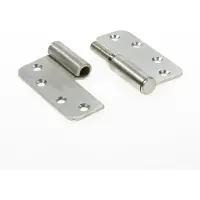 Bsw Kogelstiftpaumelle RD BB 807 STD RVS links 89 x 89 x 3mm