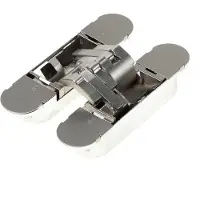 Bouwsales Onzichtbaar scharnier, 3D, type Hide 130-70, afmeting 130x30mm, inox look, brandwerend 30 minuten