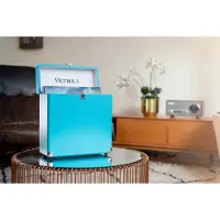 Victrola VSC-20-TRQ, opbergkoffer vr vinylplaten tot 30 stks