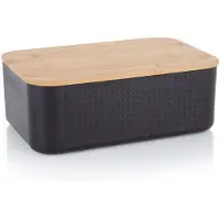 Bodum Broodtrommel Bistro Small Black met Bamboo Deksel