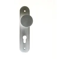 Bouwsales Knopschild aluminium op schild 45x210mm, afgerond model PC72 45x210mm