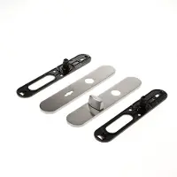 Bouwsales Langschildgarnituur afgerond ASL roestvaststaal WC8x72