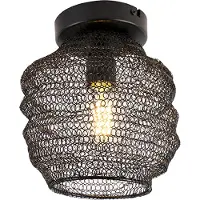 QAZQA Oosterse plafondlamp zwart - Nidum Bene