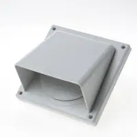 Weckx Gevelklep kunststof met kap/klep grijs diameter 100-125mm