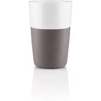 Eva Solo Coffee Latte Mok 2 Stk 360 Ml Grijs - Koffiekopjes Porselein Grey - 501022