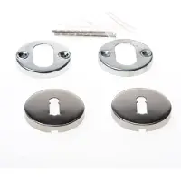 Intersteel Set van 2 sleutelrozetten Tira rond met nok RVS