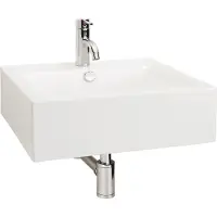 Differnz Fonteinset rhea 52x40.5x15.5 cm keramiek met kraan en sifon chroom