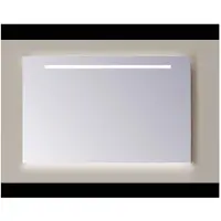 Sanicare Q-mirrors spiegel zonder omlijsting / PP geslepen 80 cm. horizontale strook + Ambi licht onder cold white leds