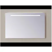 Sanicare Q-mirrors spiegel zonder omlijsting / PP geslepen 80 cm. 1 x horizontale strook met cold white leds