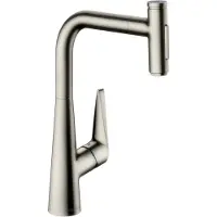 Hansgrohe Keukenmengkraan Select DN 15 met sBox, uittrekbare douche, roestvrijstalen look. 300 Select 2jet sBox, uittrekbare douche