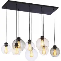 TK Lighting Hanglampe , Cubus, dimbare, Meerkleurig, Woonkamer, Glas, Modern