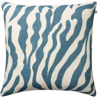 Chhatwal & Jonsson Zebra kussenhoes, 50x50 cm Hemelsblauw