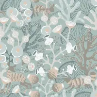 Boråstapeter Vliesbehang 1459 - Swedish Designers - Dieren Groen - 53cm x 10.05m