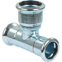Vsh Xpress staal pers T-stuk verloop 22x28x22mm