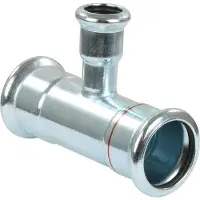 Vsh Fabrieken Xpress staal pers T-stuk verloop 28x15x28mm