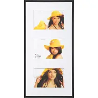 Walther design New Lifestyle - Kunststof lijst - Fotoformaat 3x 10x15 cm - Zwart